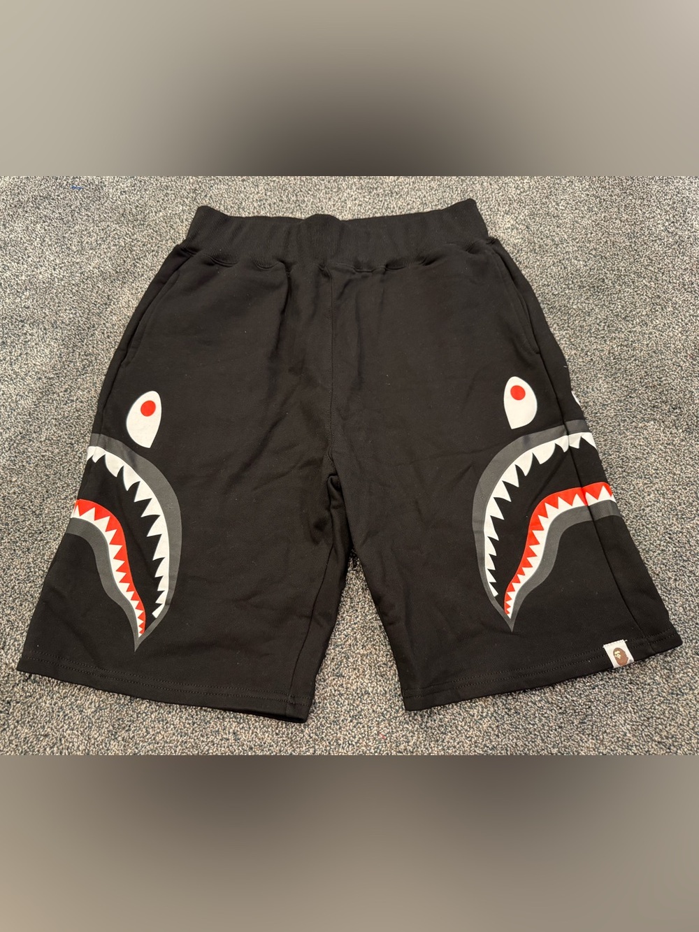 Bape Black Shark Face Athletic Shorts. Fits like Large. See description.